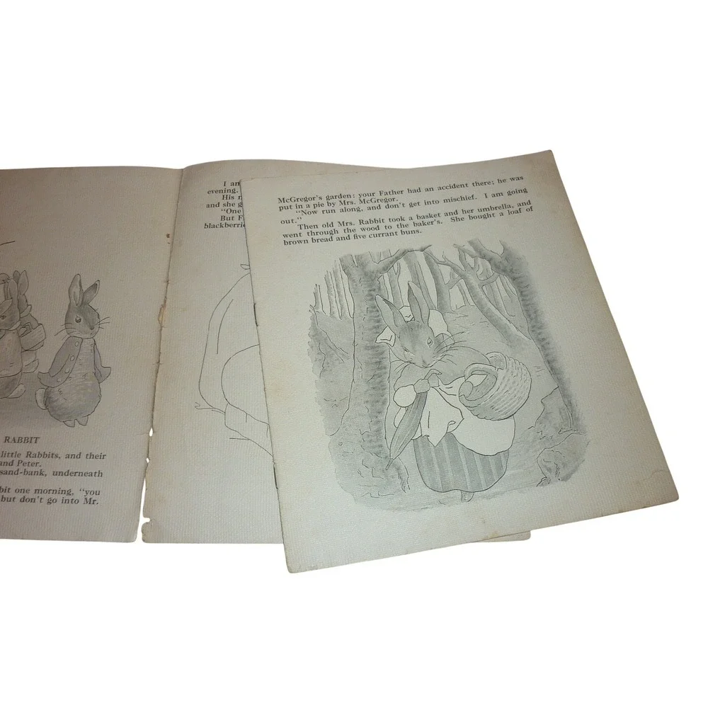 Vintage 1934 The Tale of Peter‎ Rabbit Saalfield Pub Co Softcover Book No 3100-G